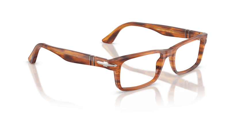 Persol PO3050V in Striped Brown / Clear (1157) - Back View