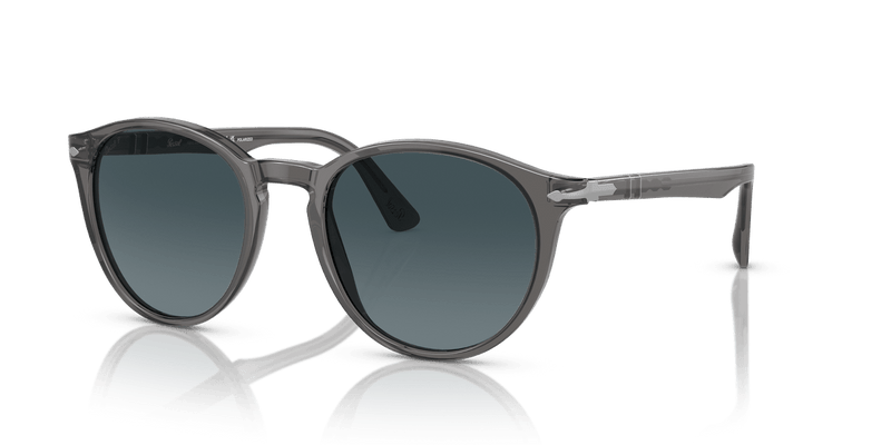 Persol PO3152S in Transparent Grey / Light Blue Gradient Dark Blue Polar - Temple Detail