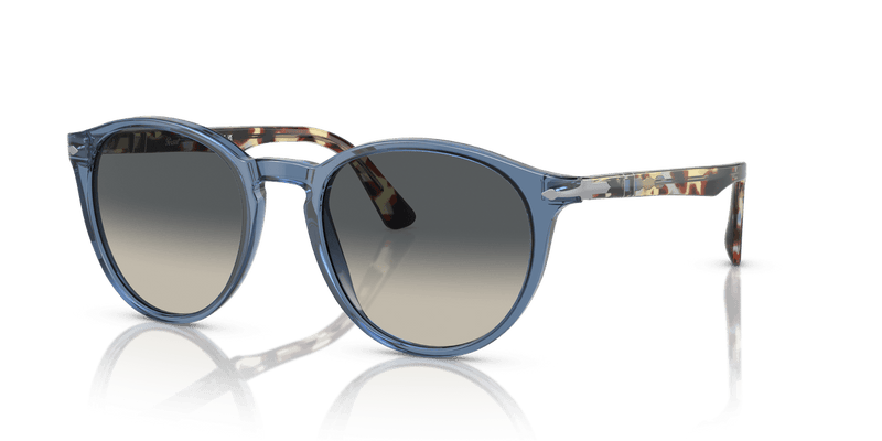 Persol PO3152S in Transparent Navy / Light Grey Gradient Dark Grey - Temple Detail