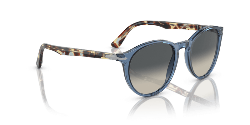 Persol PO3152S in Transparent Navy / Light Grey Gradient Dark Grey - Temple Detail