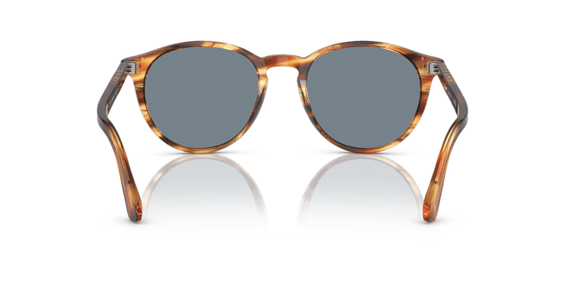 Persol PO3152S in Brown Striped Yellow / Blue - Temple Detail