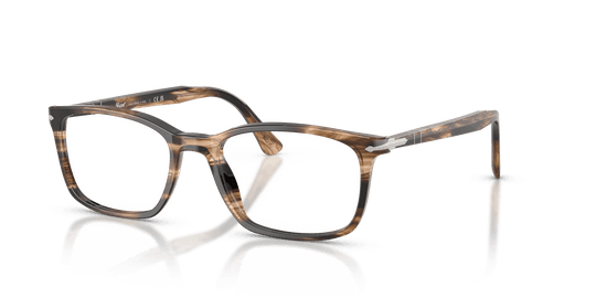 Persol PO3189V - Striped Black & Greish Brown / Clear (1236)