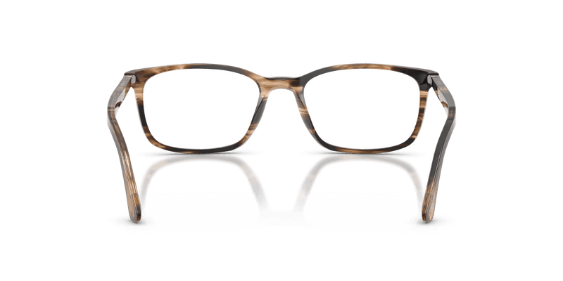 Persol PO3189V in Striped Black & Greish Brown / Clear (1236) - Alternate View