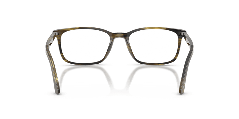 Persol PO3189V in Striped Black & Olive Green / Clear (1237) - Alternate View