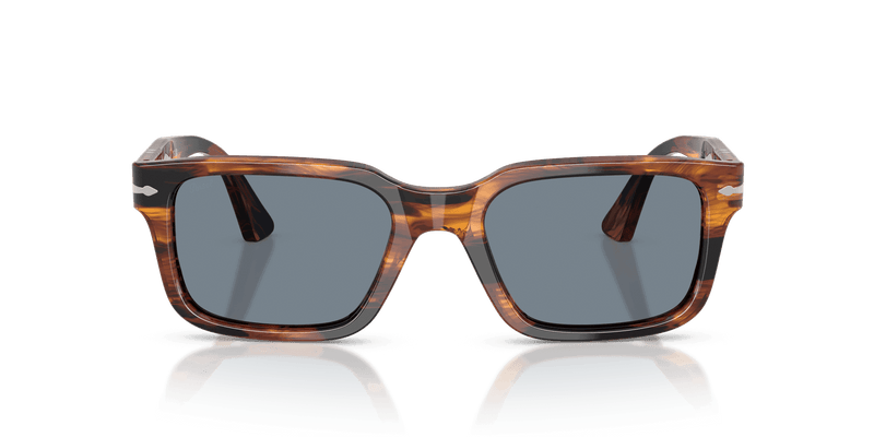 Persol PO3272S in Striped Black & Brown / Light Blue (123556) - Side View