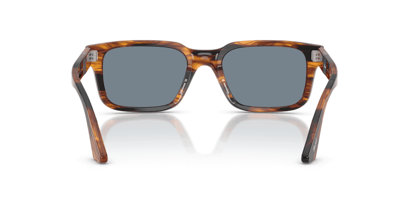 Persol PO3272S in Striped Black & Brown / Light Blue (123556) - Alternate View