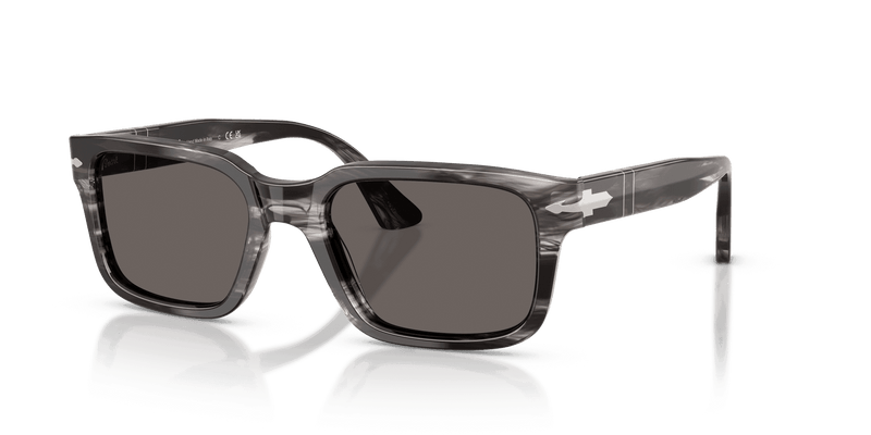 Persol PO3272S in Striped Black & Grey / Dark Grey (1238B1) - Alternate View