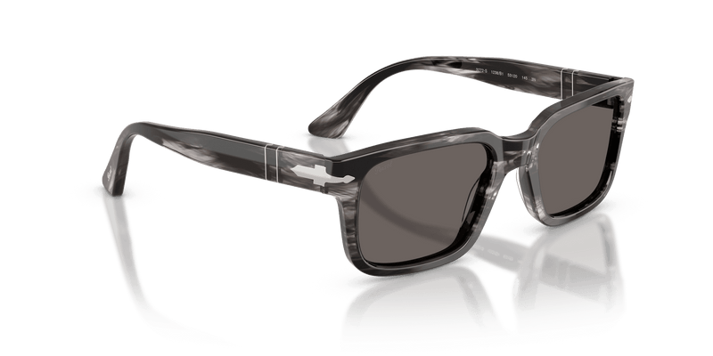 Persol PO3272S in Striped Black & Grey / Dark Grey (1238B1) - Alternate View