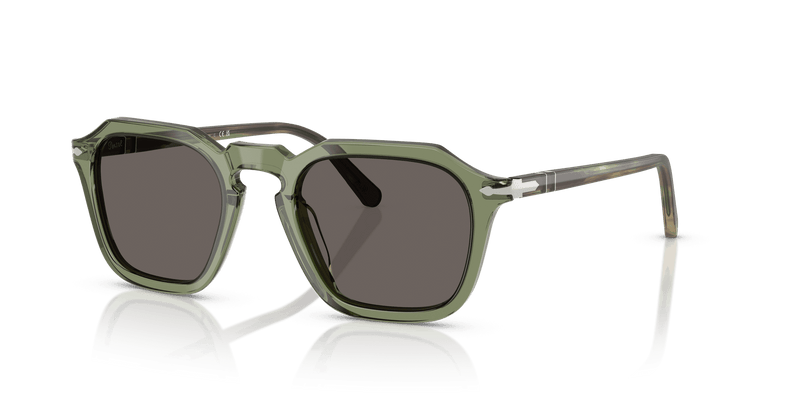 Persol PO3292S in Transparent Green / Dark Grey (1226B1) - Front View