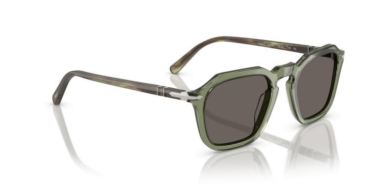 Persol PO3292S in Transparent Green / Dark Grey (1226B1) - Back View