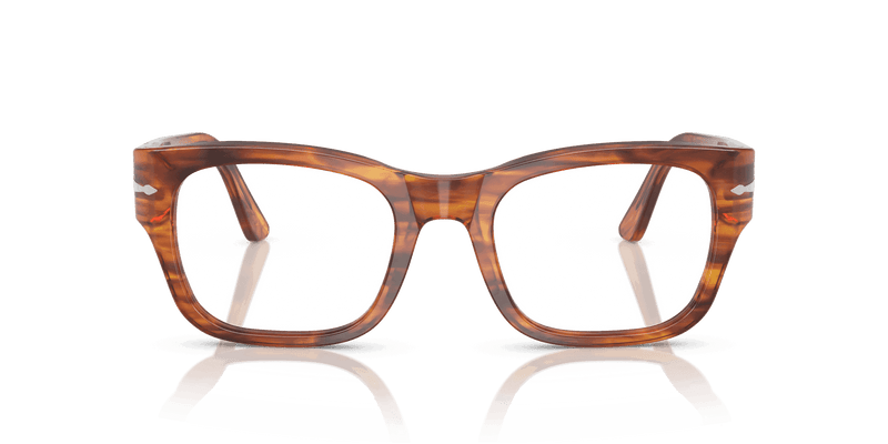 Persol PO3297V in Striped Brown / Clear (1157) - Side View