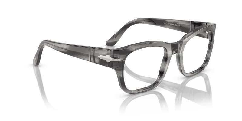 Persol PO3297V in Striped Grey / Clear (1192) - Alternate View