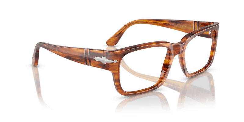 Persol PO3315V in Striped Brown / Clear - Alternate View