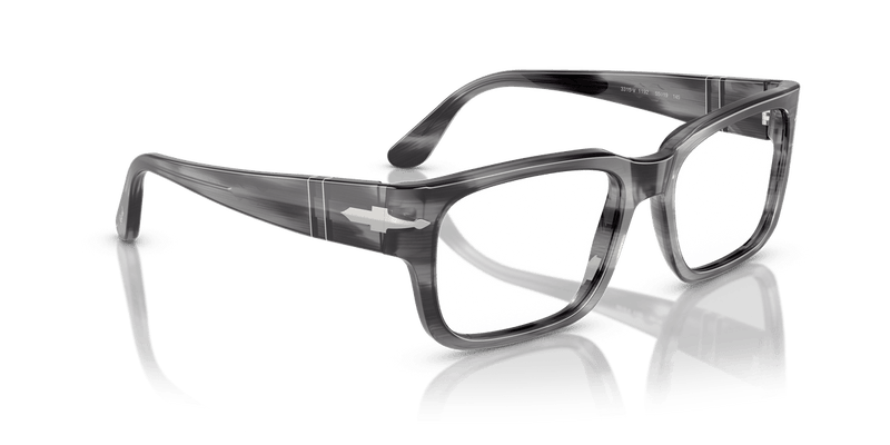 Persol PO3315V in Striped Grey / Clear - Alternate View