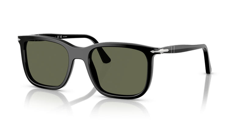 Persol RENZO PO3357S in Black / Polarized Green - Front View