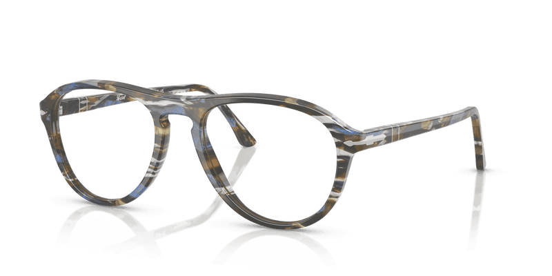 Persol LYNN PO3371V in Frost Grey/Nautical Blue / Clear (1222) - Alternate View