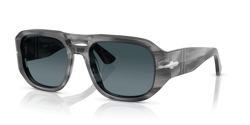 Persol VINCENT PO3373S in Striped Grey / Light Blue Gradient Dark Blue (1192S3) - Alternate View