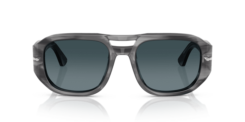 Persol VINCENT PO3373S in Striped Grey / Light Blue Gradient Dark Blue (1192S3) - Alternate View