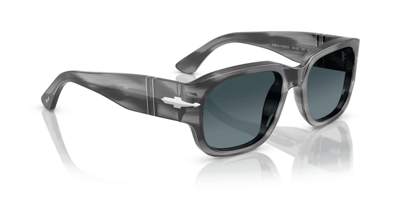 Persol PO3380S in Striped Grey / Light Blue Gradient Dark Blue (1192S3) - Alternate View