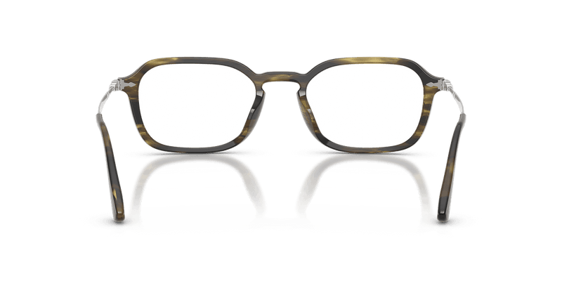 Persol PO3381V in Striped Black & Olive Green / Clear - Alternate View