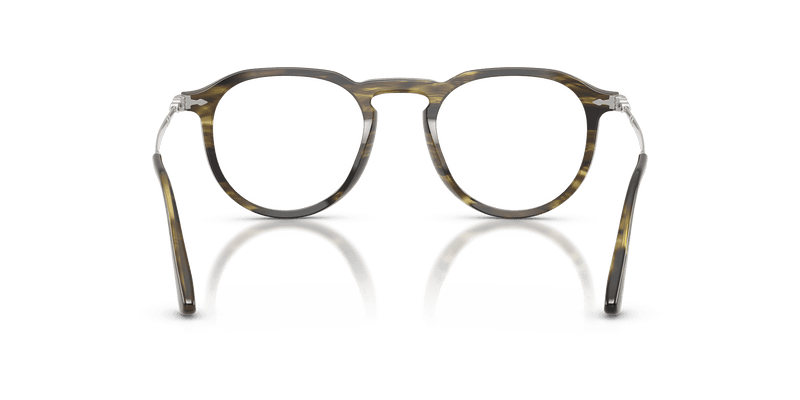 Persol PIER PO3387V in Striped Black & Olive Green / Clear (1237) - Alternate View