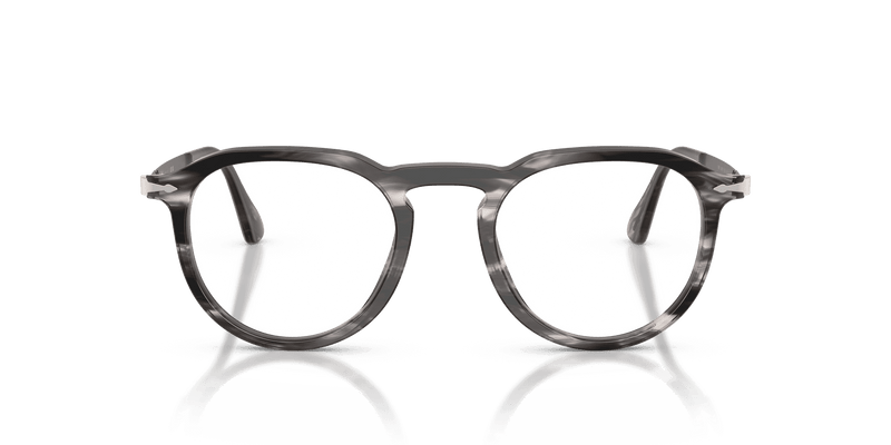 Persol PIER PO3387V in Striped Black & Grey / Clear (1238) - Alternate View