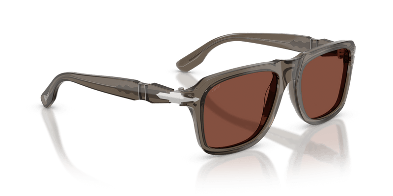 Persol PO8002S in Opal Grey / Red - Temple Detail