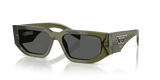 Transparent Military Green / Dark Grey (25A40L)