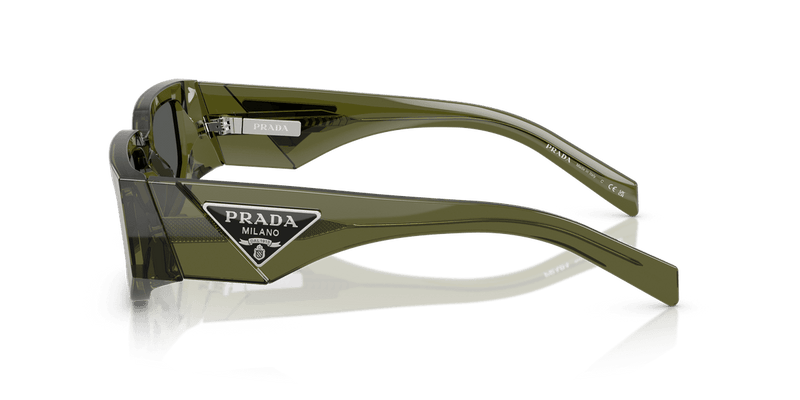 Prada PR 09ZS in Transparent Military Green / Dark Grey (25A40L) - Alternate View