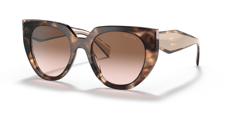 Prada PR 14WS in Caramel Tortoise/Powder / Brown Gradient (01R0A6) - Alternate View