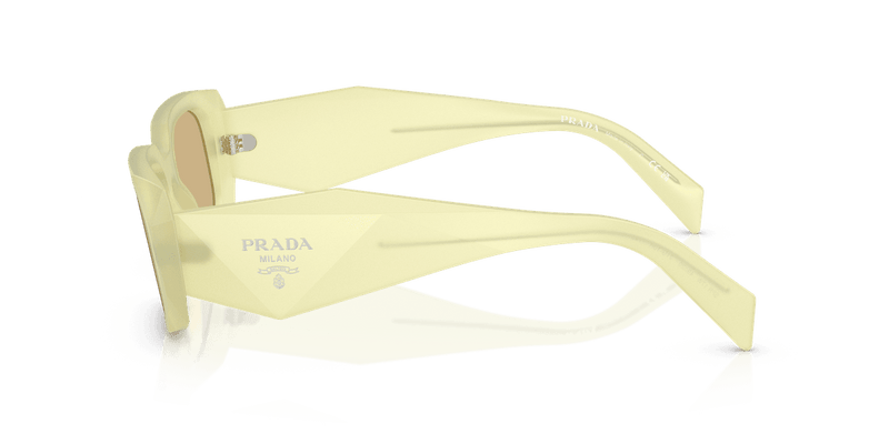 Prada PR 17WS in Frosted Vanilla / Yellow (21G10R) - Temple Detail