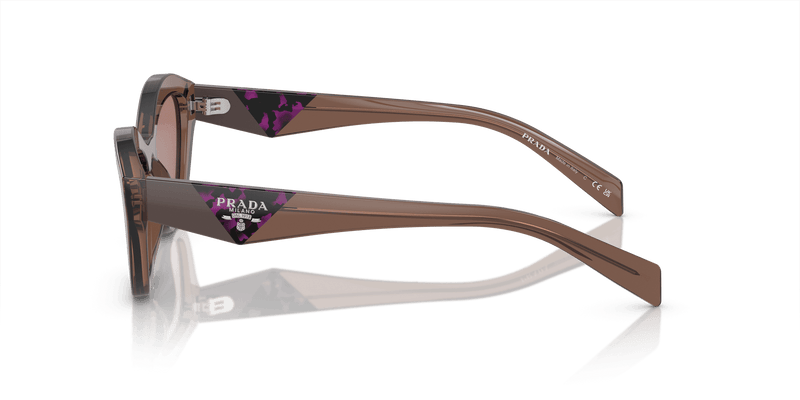 Prada PR A02S in Brown Transparent / Light Brown (17O60B) - Alternate View