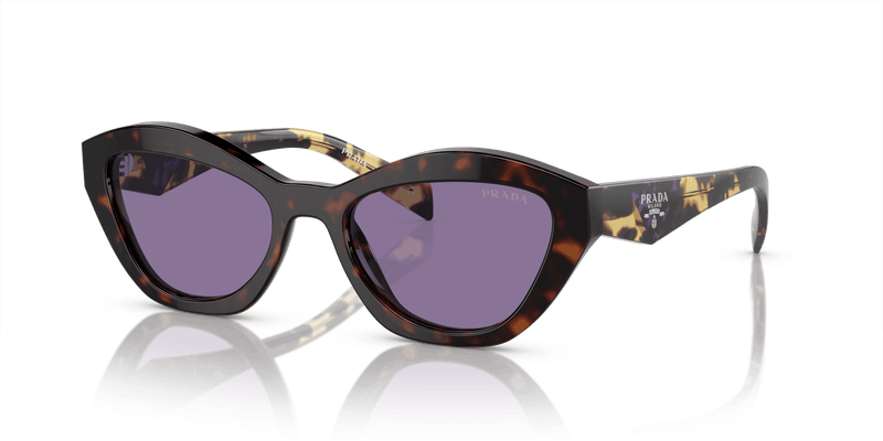 Prada PR A02S in Havana / Violet Mirror Internal Silver (17N50B) - Alternate View