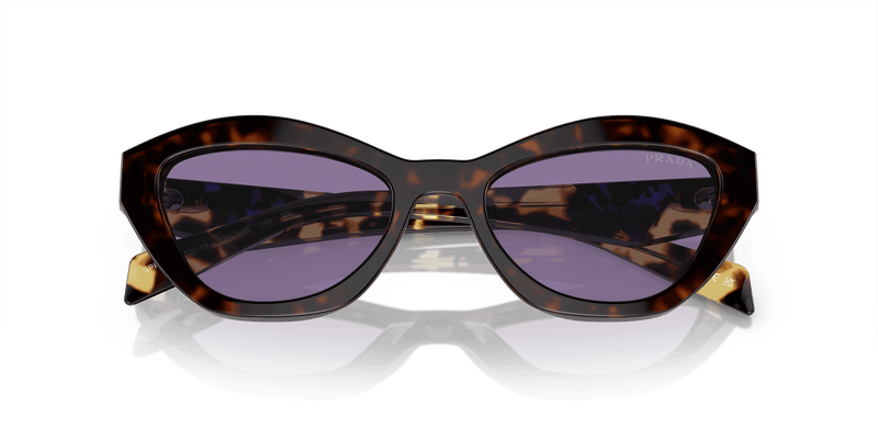 Prada PR A02S in Havana / Violet Mirror Internal Silver (17N50B) - Alternate View