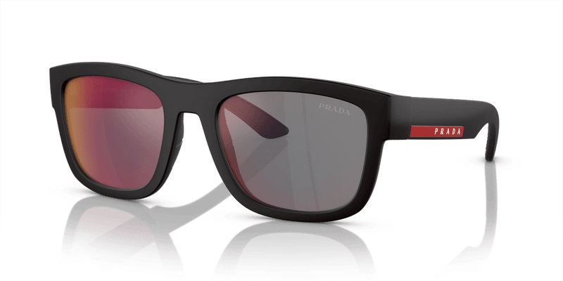 Prada Linea Rossa PS 01ZS in Black Rubber / Dark Grey Mirror Blue/Red (DG008F) - Alternate View