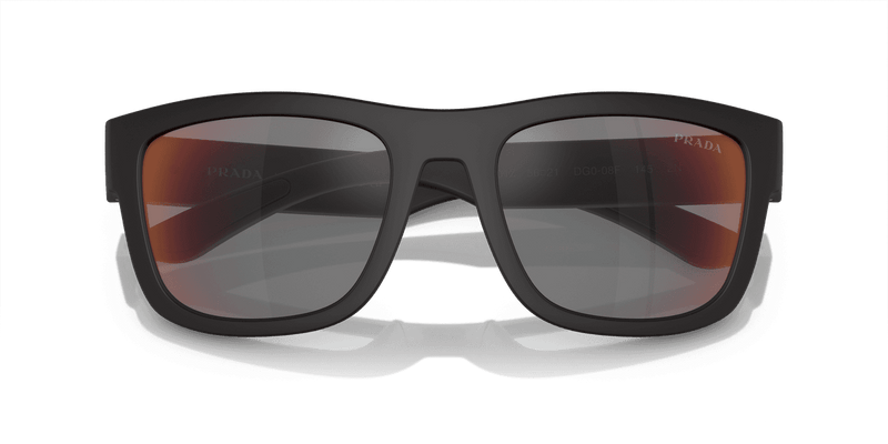 Prada Linea Rossa PS 01ZS in Black Rubber / Dark Grey Mirror Blue/Red (DG008F) - Alternate View