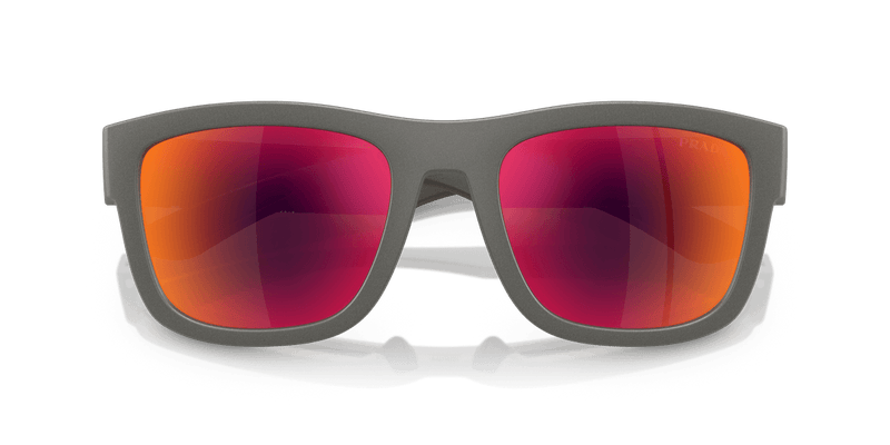 Prada Linea Rossa PS 01ZS in Silver Grey / Brown Mirror Orange (16X02U) - Side View