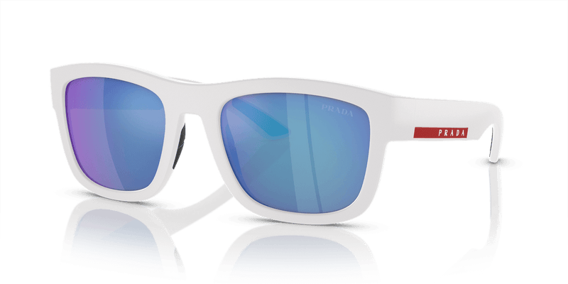 Prada Linea Rossa PS 01ZS in White Rubber / Light Green Mirror Blue (TWK08R) - Alternate View