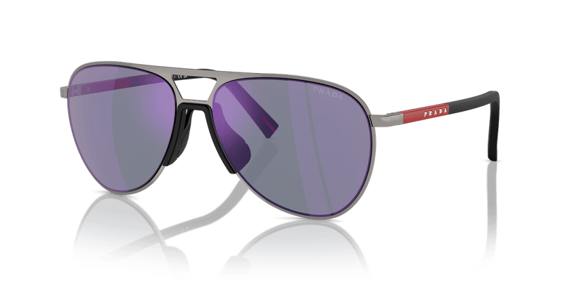Prada Linea Rossa PS 53ZS in Gunmetal / Dark Blue Mirror Violet (5AV10J) - Alternate View