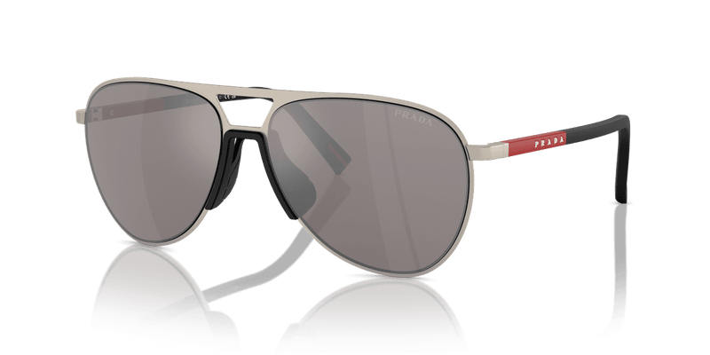 Prada Linea Rossa PS 53ZS in Matte Champagne / Purple Brown Mirror Silver (18X80I) - Alternate View