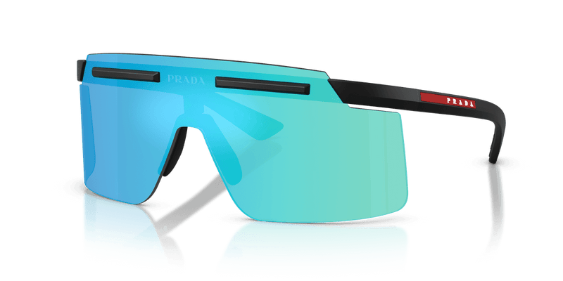 Prada Linea Rossa PS B06S in Matte Black / Light Green Mirror Blue (1BO08R) - Alternate View