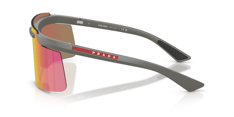 Prada Linea Rossa PS B06S in Metal Grey / Violet Mirror Pink (16X20A) - Temple Detail