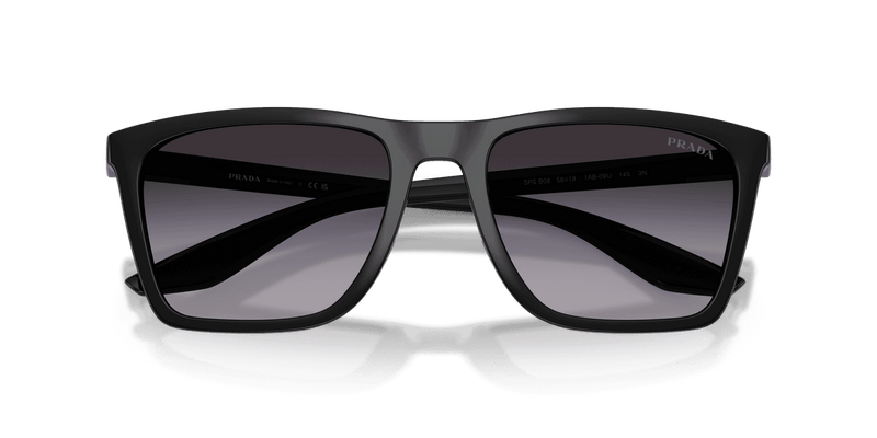 Prada Linea Rossa PS B08S in Black / Grey Gradient (1AB09U) - Side View