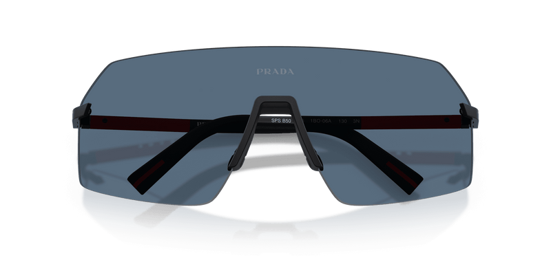 Prada Linea Rossa PS B50S in Black / Dark Blue (1BO06A) - Side View