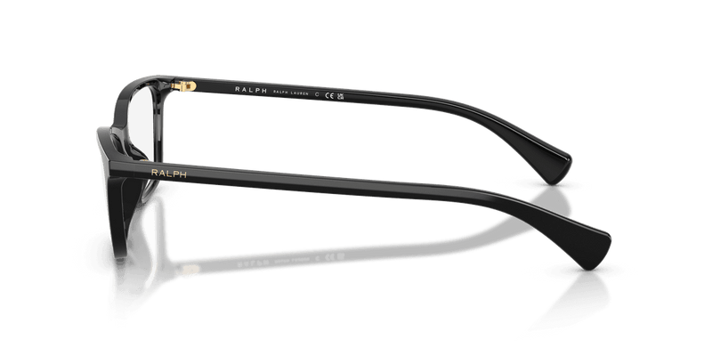 Ralph RA7187U in Shiny Black (5001) - Temple Detail