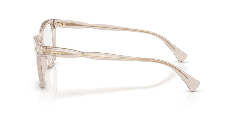 Ralph RA7189U in Beige Transparent (6117) - Temple Detail