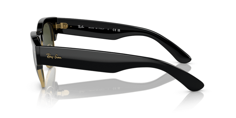 Ray-Ban MEGA CLUBMASTER RB0316S in Black On Gold / G-15 Green - Side View