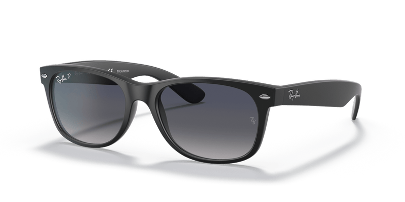 Ray-Ban NEW WAYFARER RB2132 in Black / Blue Gradient Polarized - Alternate View