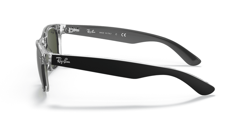 Ray-Ban NEW WAYFARER RB2132 in Black On Transparent / G-15 Green - Alternate View