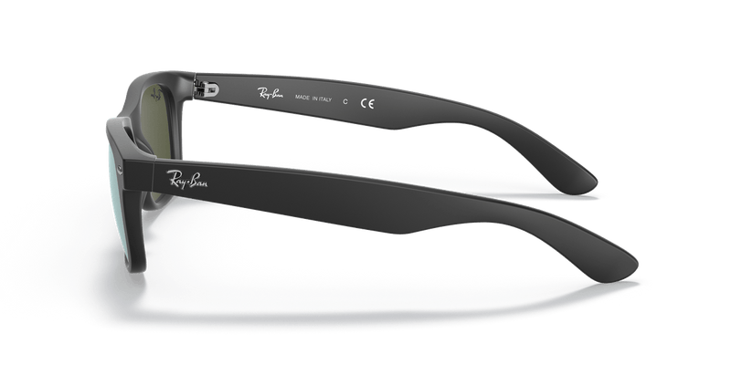 Ray-Ban NEW WAYFARER RB2132 in Rubber Black / Silver Flash - Alternate View